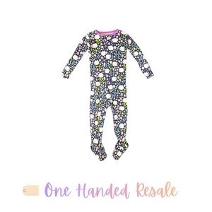 🐑 Carters Navy Floral Sheep Lamb Footie Pajamas Footed Sleeper Kids Girls 18M